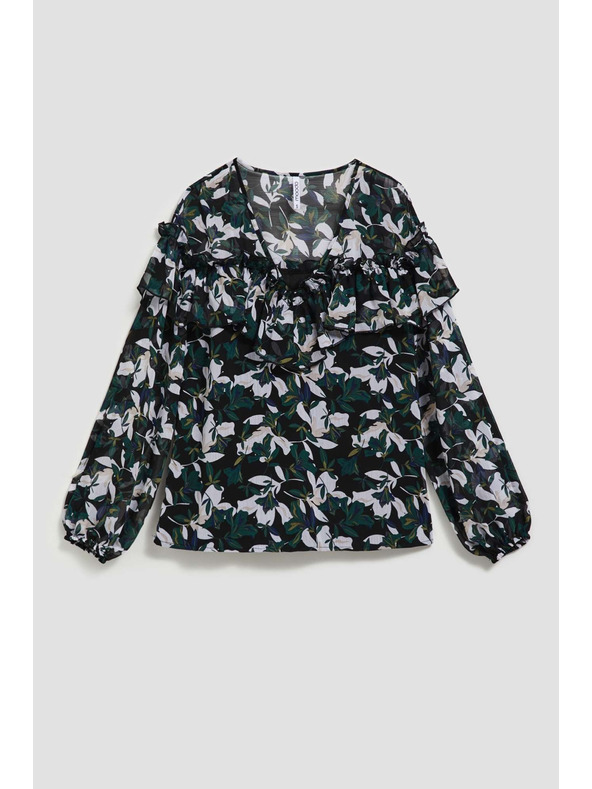 Moodo Риза с волани и цветен принт Moodo