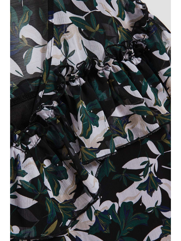 Moodo Риза с волани и цветен принт Moodo