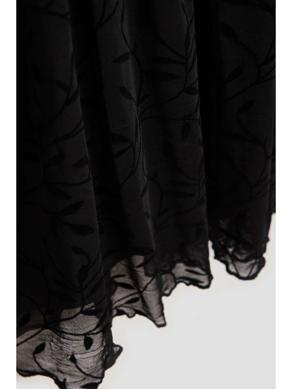 Moodo Черна блуза с накъсани ръкави Moodo