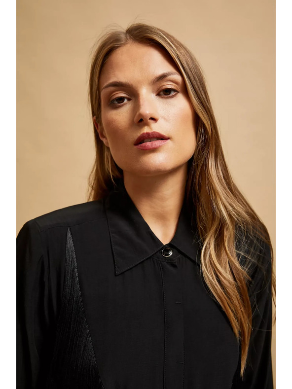 Moodo Oversize риза с ресни Moodo