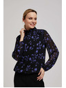 Moodo Черна риза с цветен принт Moodo