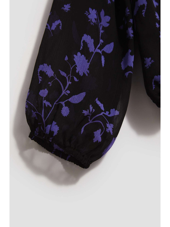 Moodo Черна риза с цветен принт Moodo