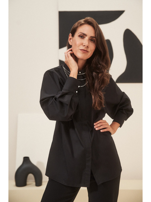 Moodo Кроена риза с надиплени ръкави Moodo