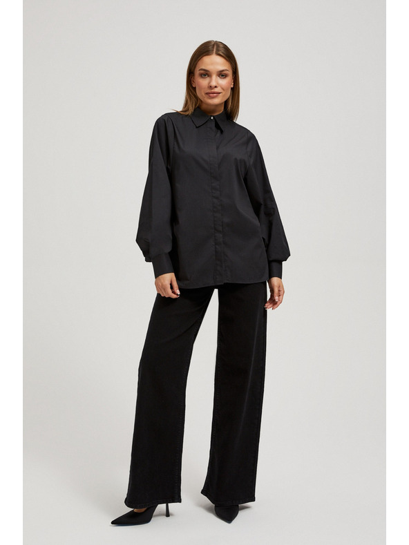 Moodo Кроена риза с надиплени ръкави Moodo