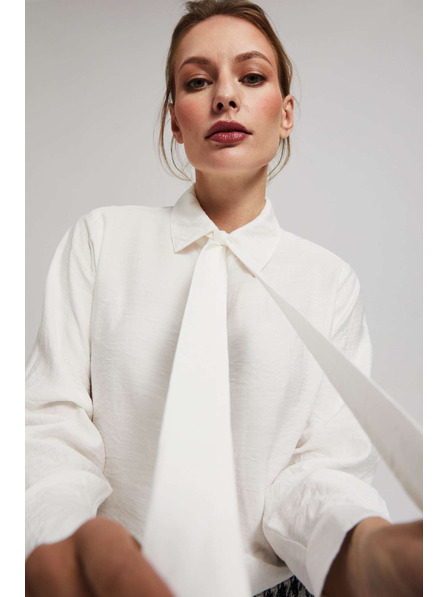 Moodo Перлена риза Moodo с вързан деколте и декоративни копчета