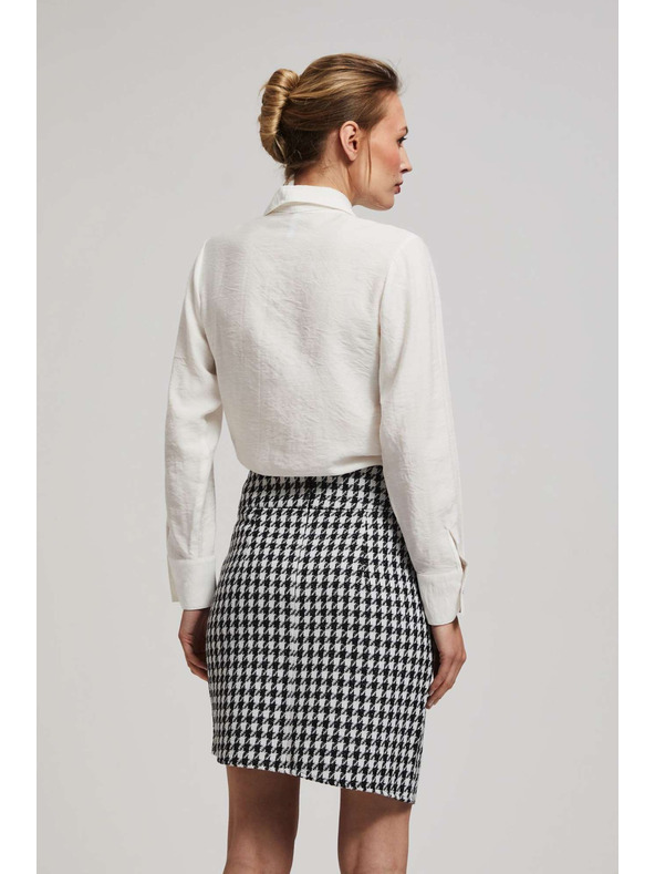 Moodo Перлена риза Moodo с вързан деколте и декоративни копчета