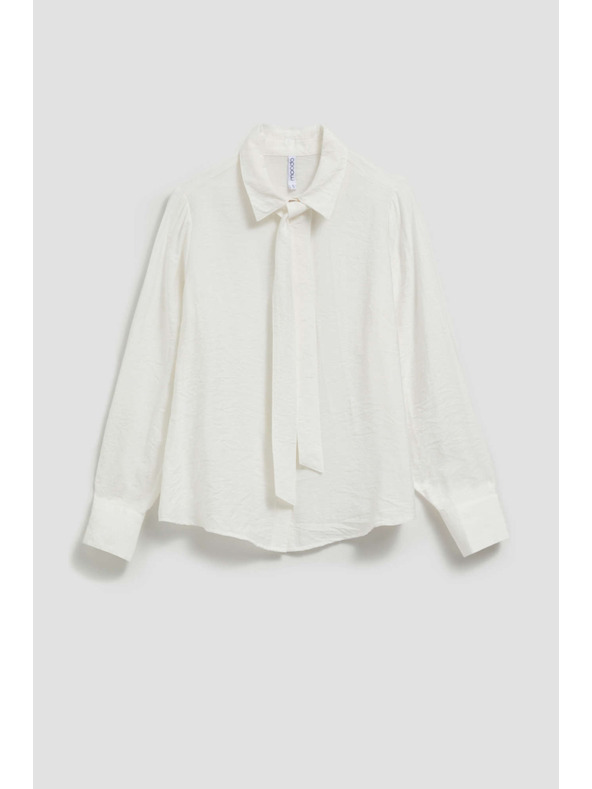 Moodo Перлена риза Moodo с вързан деколте и декоративни копчета