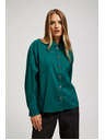 Moodo Смарагдова блуза с декоративни копчета Moodo