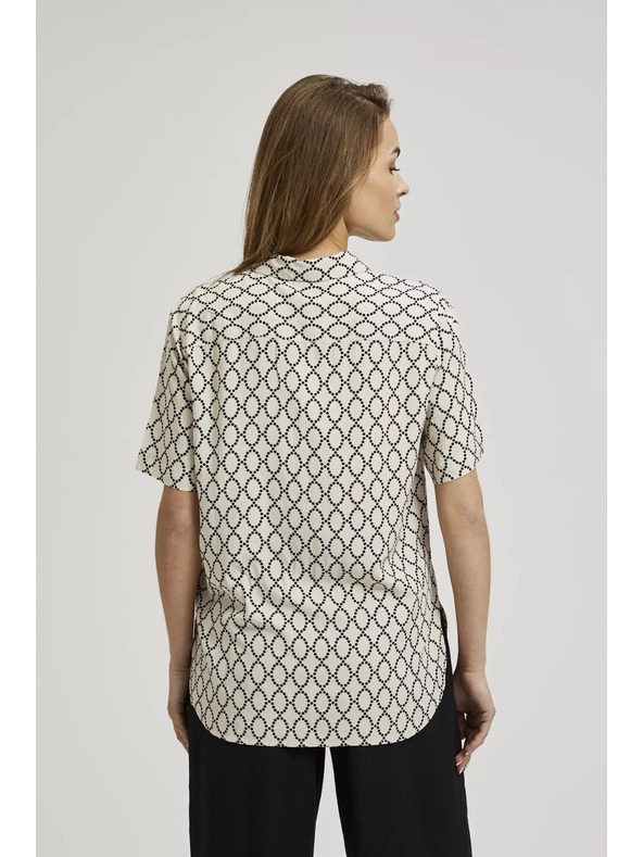 Moodo Бежова копченна риза с десен Moodo