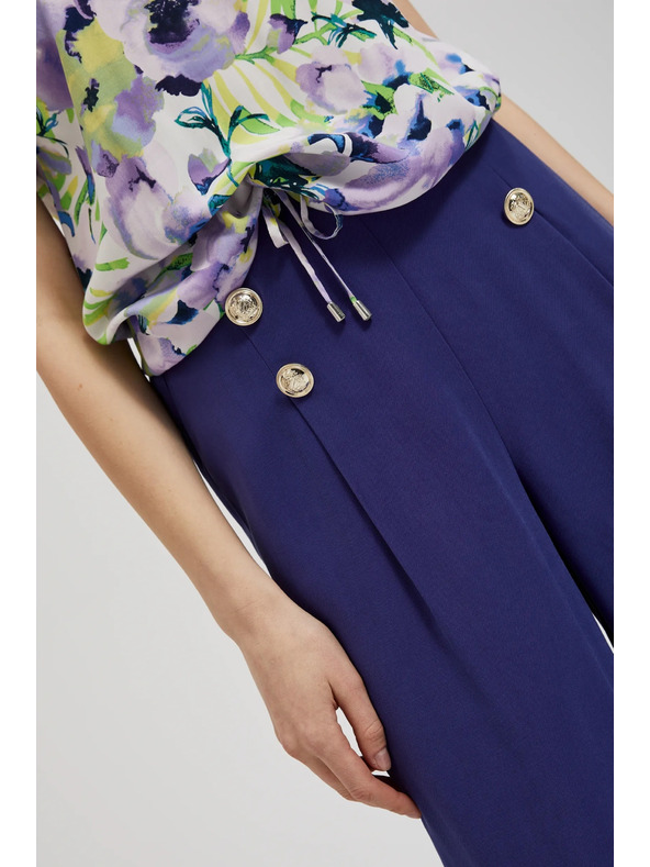 Moodo Щампована риза с цветен десен лилава Moodo