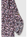 Moodo Тъмносиня риза с цветен печат и разгънати ръкави Moodo