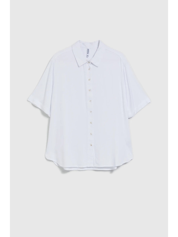 Moodo Бяла вискозна риза с яка Moodo