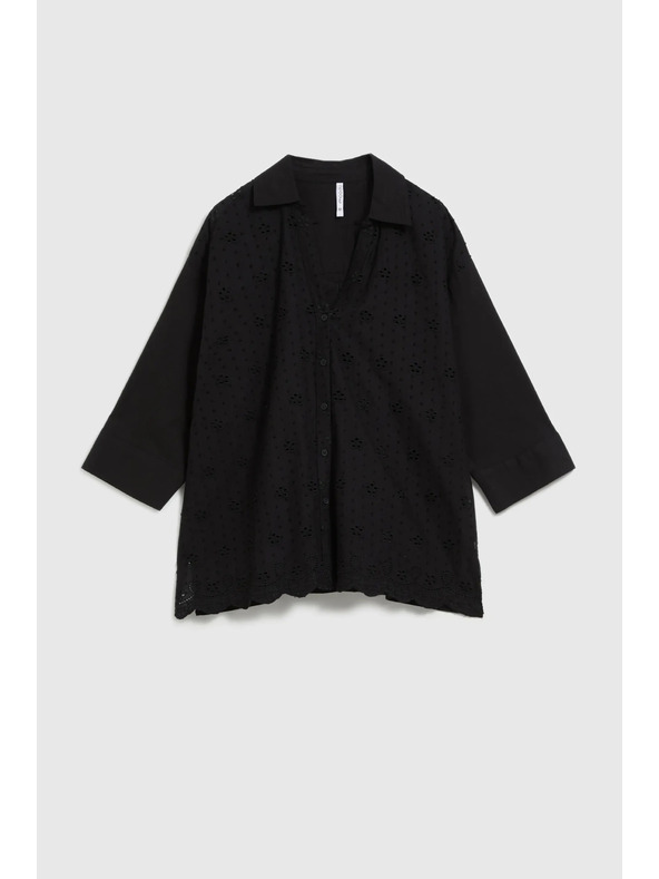 Moodo Черна oversize копченна риза Moodo