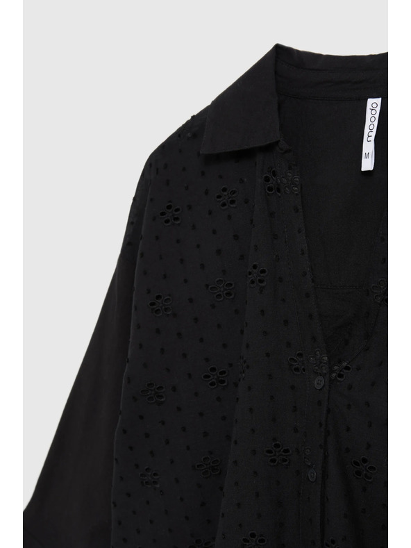 Moodo Черна oversize копченна риза Moodo