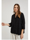 Moodo Черна oversize копченна риза Moodo