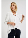 Moodo Бяла копченна риза Moodo с връзано деколте