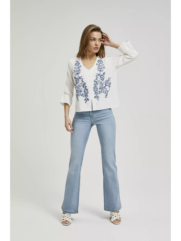 Moodo Бяла копченна риза Moodo