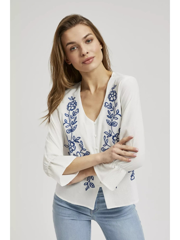 Moodo Бяла копченна риза Moodo