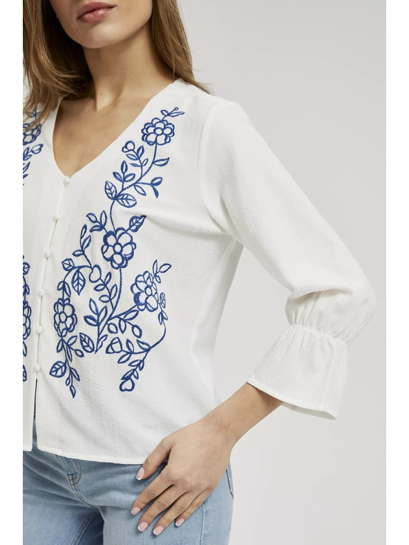 Moodo Бяла копченна риза Moodo