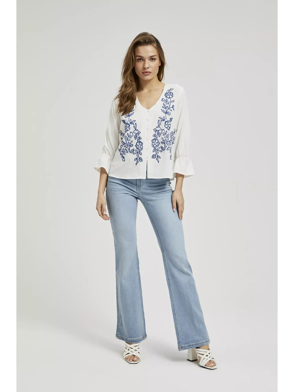 Moodo Бяла копченна риза Moodo