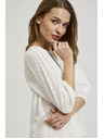 Moodo Бяла блуза с 3/4 ръкави Moodo