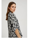 Moodo Вискозна риза черно-бяла Moodo