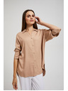 Moodo Ленена риза бежова Moodo