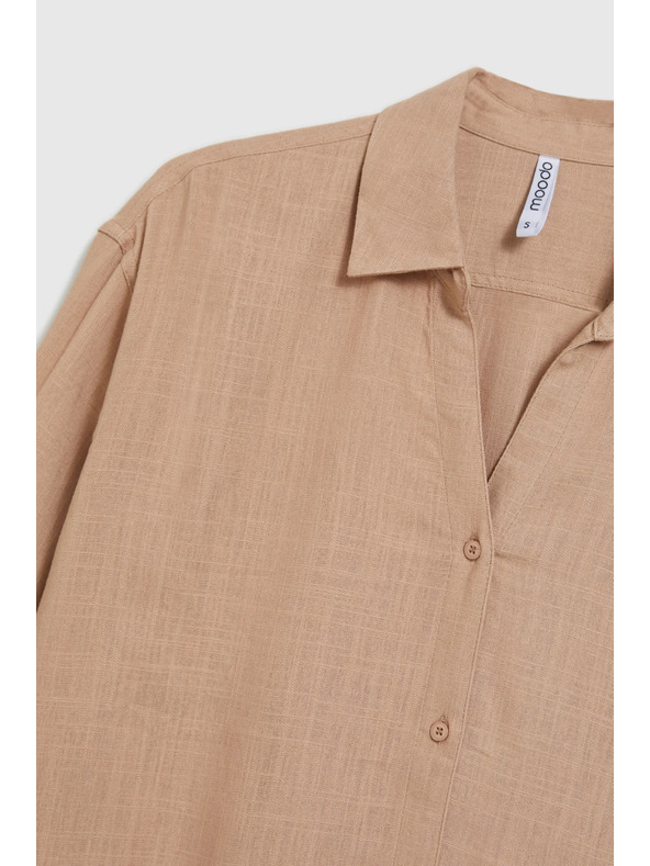 Moodo Ленена риза бежова Moodo