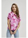 Moodo Розова риза с цветен десен Moodo