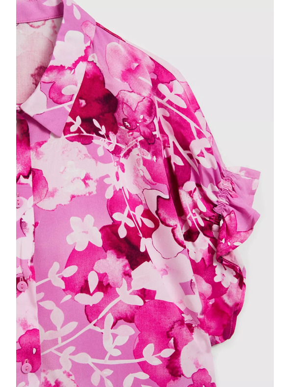 Moodo Розова риза с цветен десен Moodo