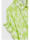 Moodo Зелена риза с набран ръкав Moodo