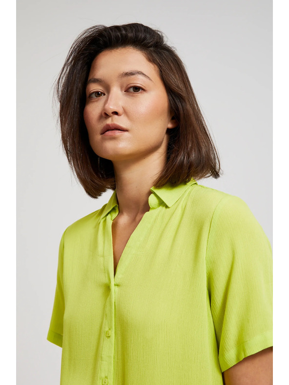 Moodo Лаймова риза с яка Moodo