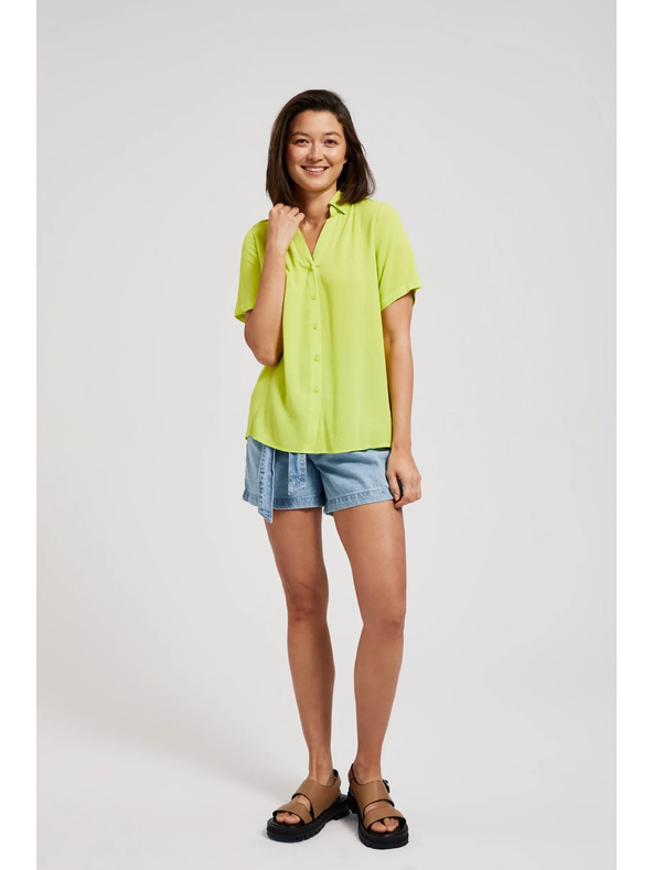 Moodo Лаймова риза с яка Moodo