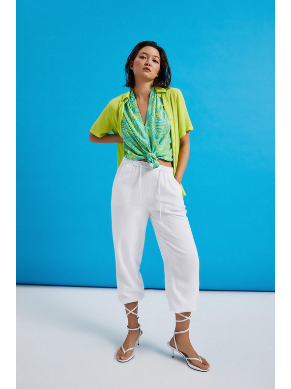 Moodo Лаймова риза с яка Moodo