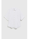 Moodo Бяла риза с къси и широки ръкави Moodo