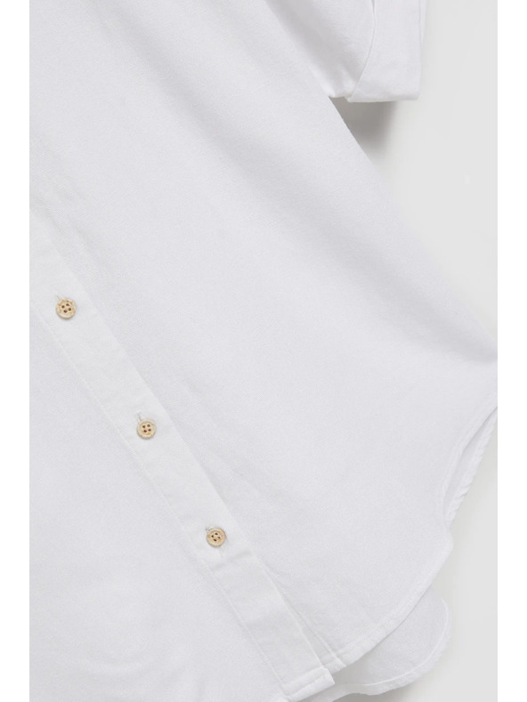 Moodo Бяла риза с къси и широки ръкави Moodo