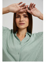Moodo Ленена риза маслинено зелена Moodo