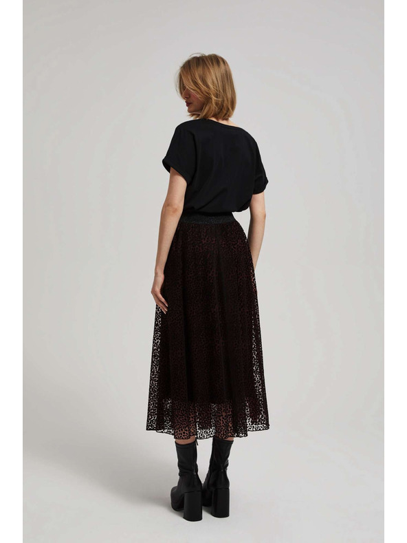 Moodo Разширена миди пола кестеняво Moodo