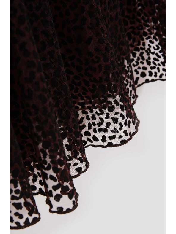 Moodo Разширена миди пола кестеняво Moodo