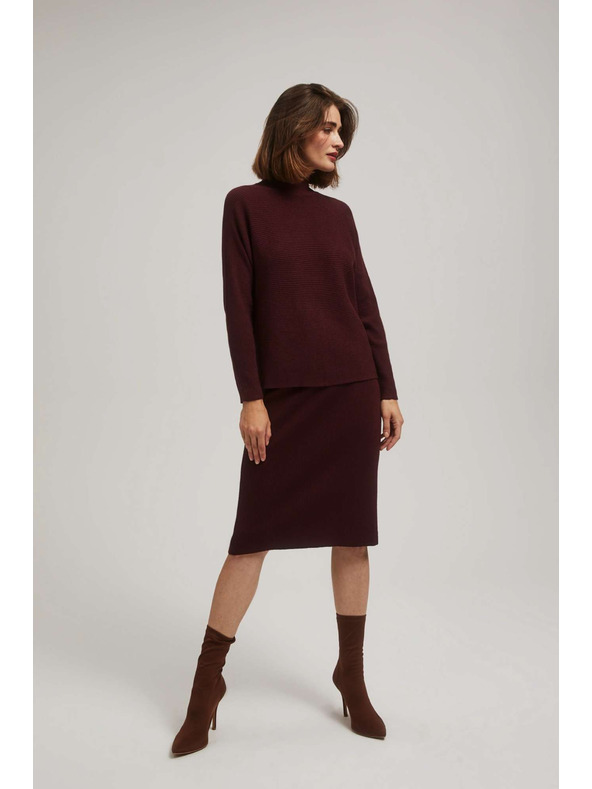 Moodo Прилепнала кестеняво трикотажна пола Moodo