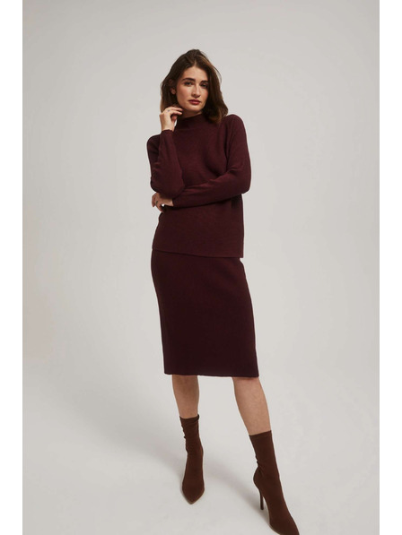 Moodo Прилепнала кестеняво трикотажна пола Moodo