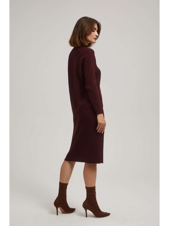 Moodo Прилепнала кестеняво трикотажна пола Moodo