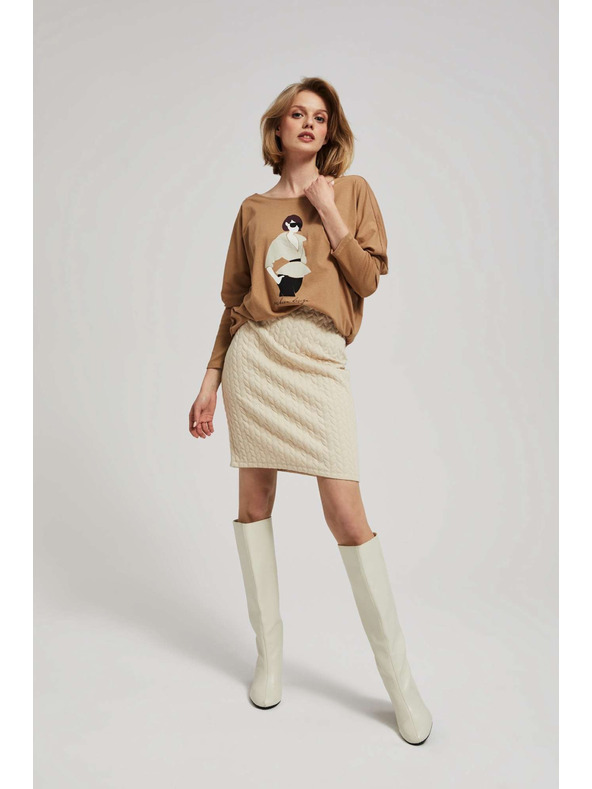 Moodo Права пола в пясъчен цвят Moodo