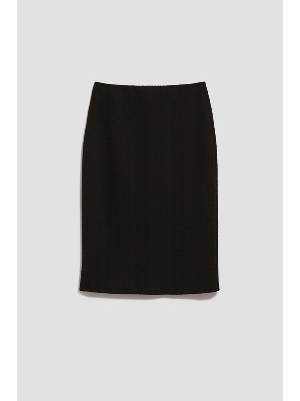 Moodo Права пола с плетен десен черна Moodo