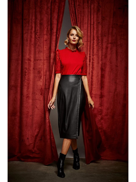 Moodo Миди пола в имитация на кожа Moodo