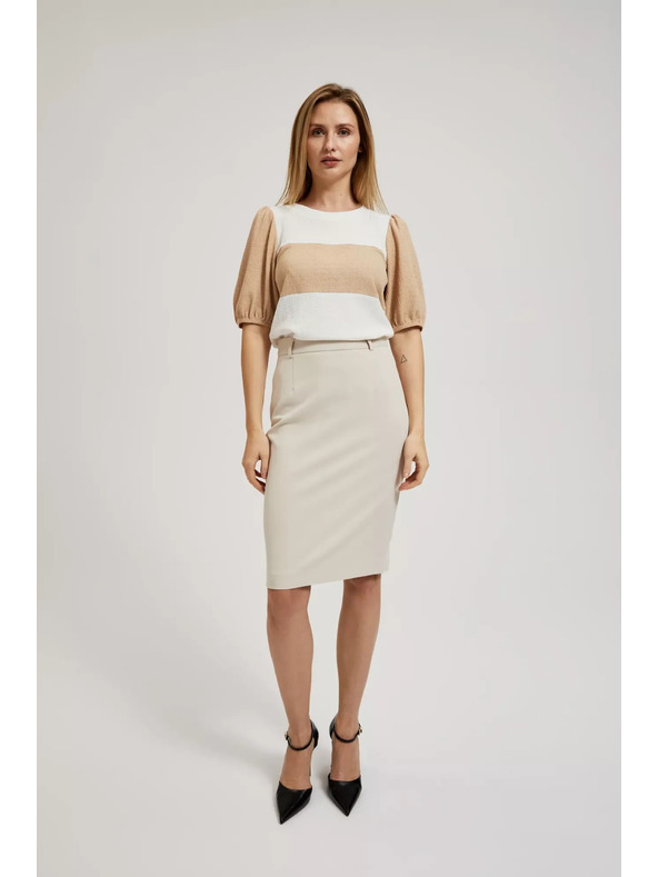 Moodo Права пола до коляното в бежово Moodo