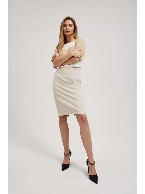 Moodo Права пола до коляното в бежово Moodo