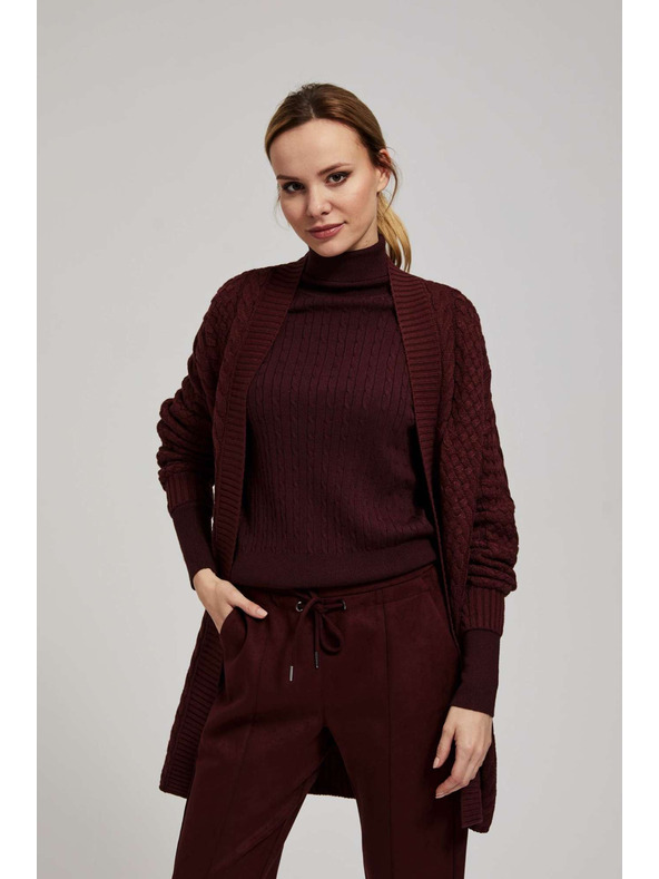 Moodo Дълга жилетка в кестеняв цвят Moodo