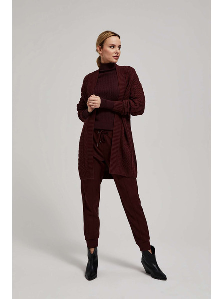 Moodo Дълга жилетка в кестеняв цвят Moodo