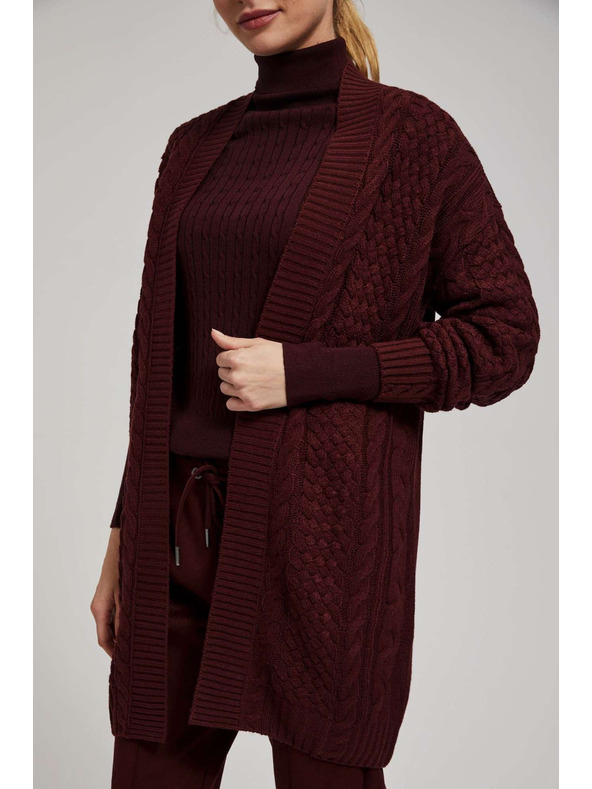 Moodo Дълга жилетка в кестеняв цвят Moodo